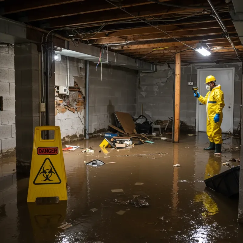 Flooded Basement Electrical Hazard in Travelers Rest, SC Property