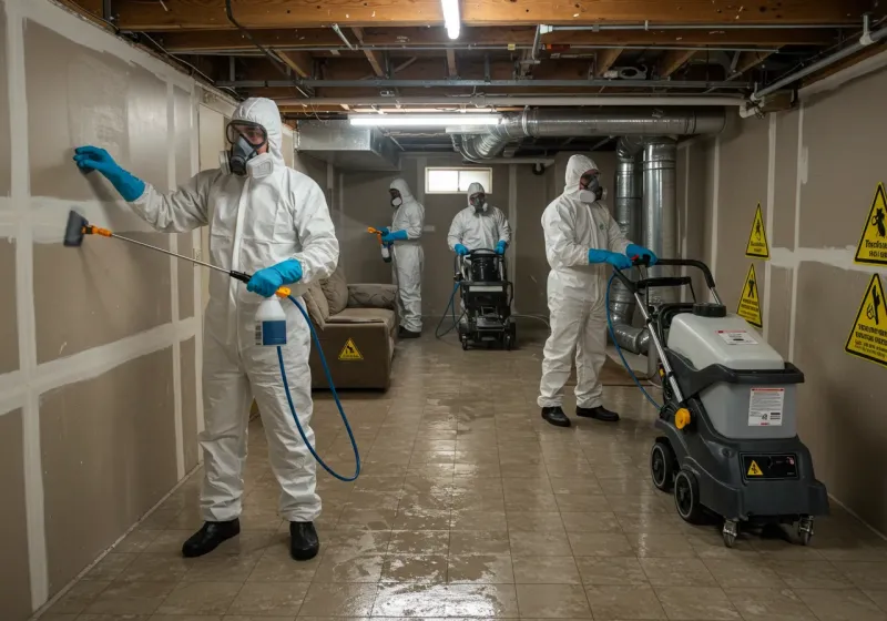 Basement Moisture Removal and Structural Drying process in Travelers Rest, SC